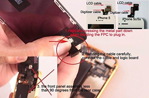 White Retina LCD Touch Screen Digitizer Glass Replacement Full Assembly for iPhone 5S