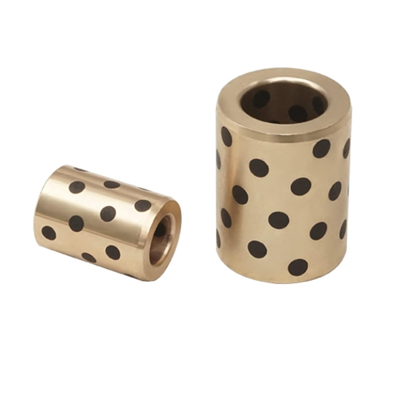 Graphite Copper Bushings, 2pcs Type Oil-Free Self-lubricating Graphite Copper Bushings, Inner Diameter 6mm, Outer Diameter 10mm, Bearing Straight Cylindrical Sliding Guide Bushings Sleeve6x10x30mm (C