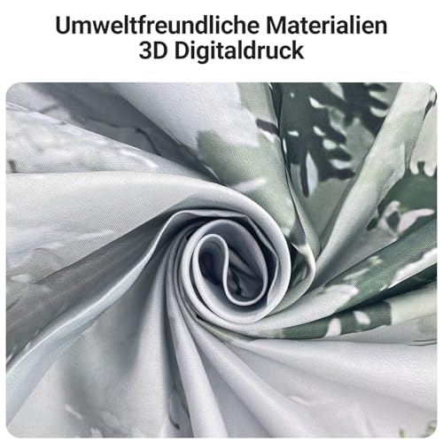 Lerores Shower Curtain, 200 x 200 cm, Forest Anti-Mould Textile, Weighted Hem, Water-Repellent - Image 3