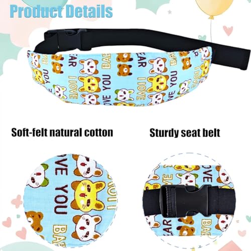 Image of 3 Pcs Baby Carseat Head Support Band Stroller Seat Neck Relief Strap Headrest for Sleeping Traveling Head Holder for Toddler Kids Children Child Baby Infant