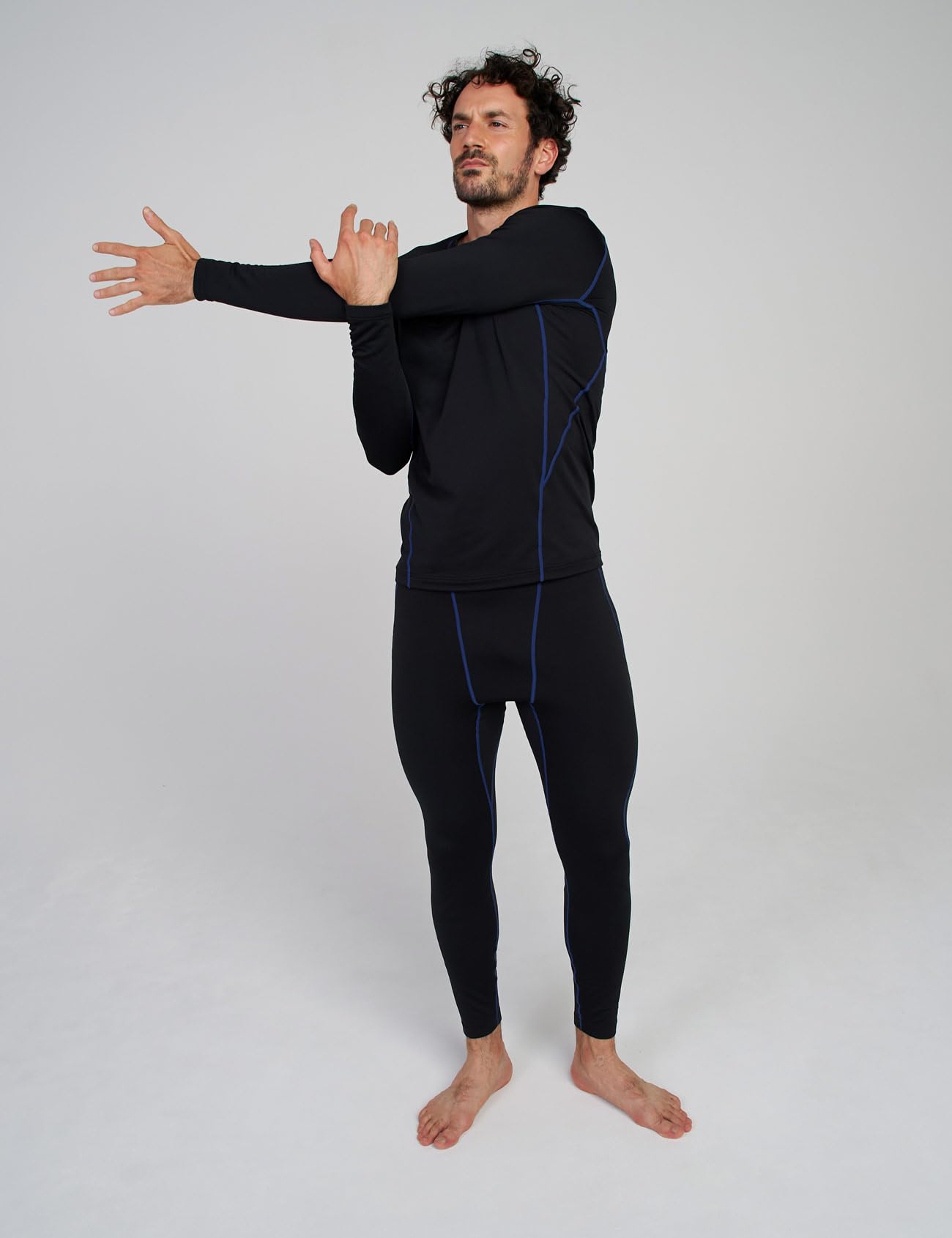 LAPASA Ensemble de sous-Vêtements Thermiques Homme Haut Manches Longues et Pantalon Sports & Activités Extérieures M53