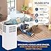 SereneLife Small Air Conditioner Portable 10,000 BTU with Built-in Dehumidifier - Portable AC unit for rooms up to 450 sq ft - WiFi app + Remote Control, Window Mount Exhaust Kit