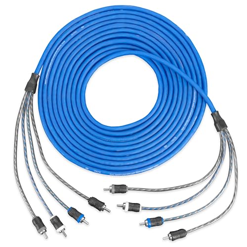 NVX® XIV45 16.4 ft (5 Meter) Oxygen Free Copper 4-Channel Twisted Pair V-Series Car Audio RCA Audio