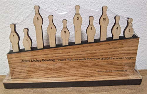 Holey Moley Bowling Pins Puzzle - arrange all pins such that they are the same height