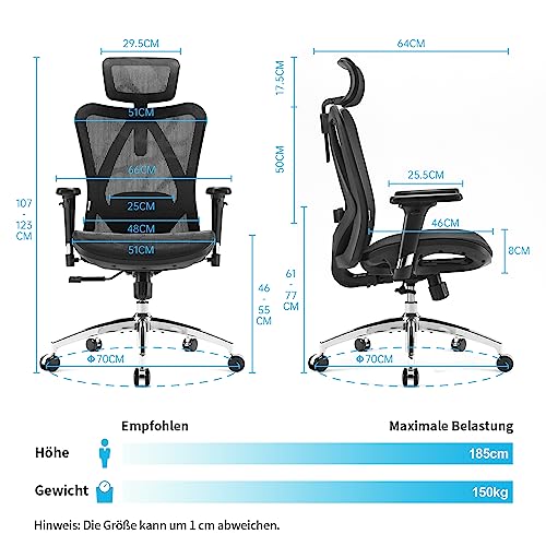 Drehsessel SIHOO ergonomischer Bürostuhl für Büro und Home Office