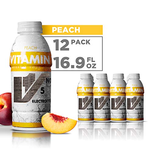 VITAMIN 1 Hydration Drink, Peach, 16.9 Ounce (Pack of 12)
