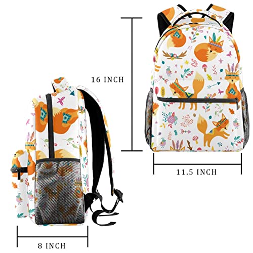 Sac à dos voyage imprimé plumes flèches et renard robuste - 2
