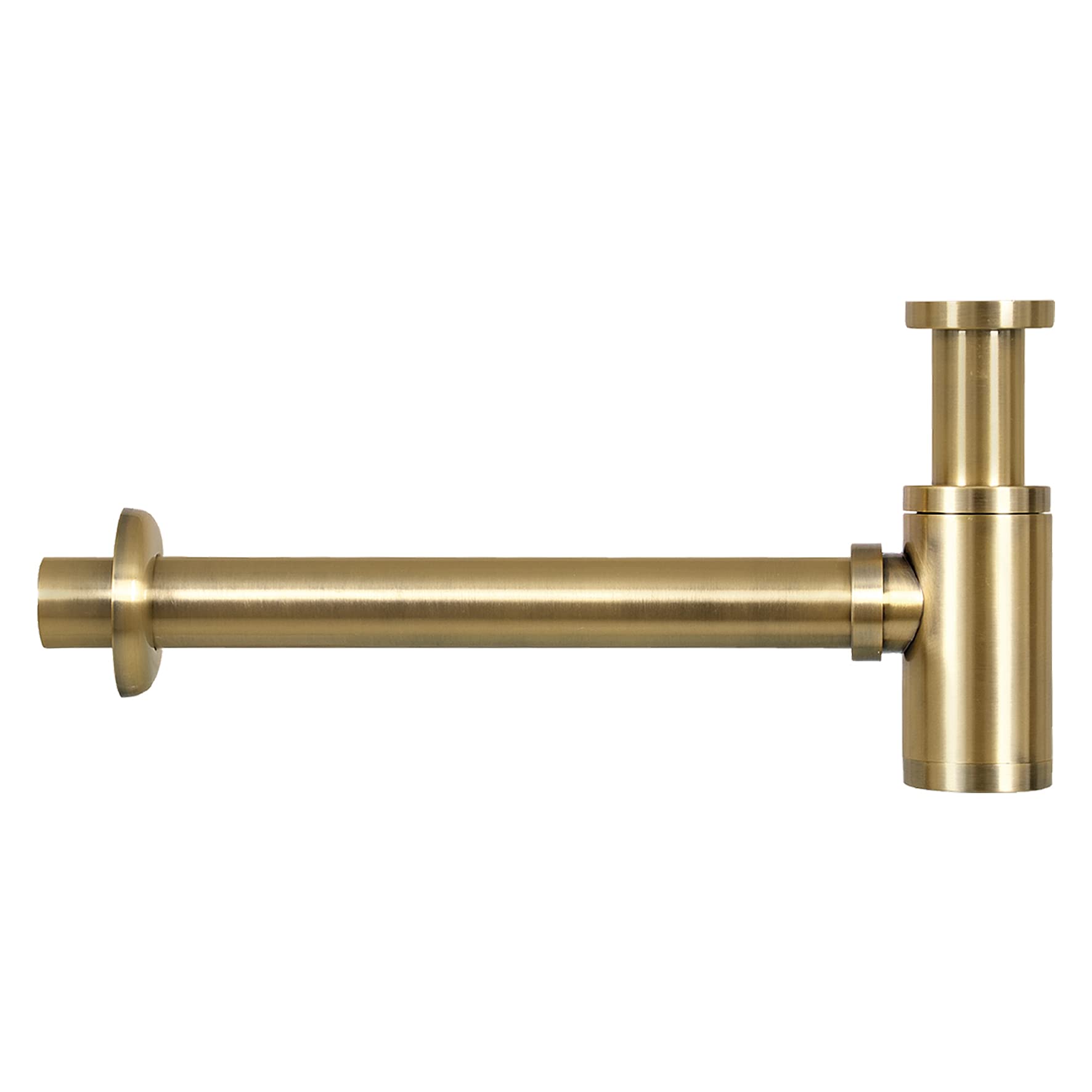 Differnz Cleo Lavabo - Lave main Céramique Blanche Brillante - Robinet Courbé Or Mat - Ensemble Complet - 30 x 30 x 10 cm