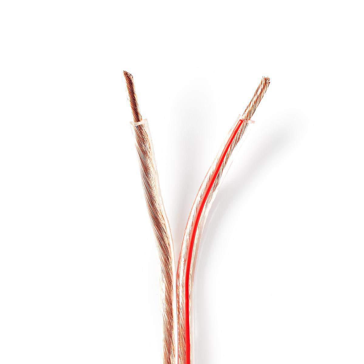 NEDIS - Cavo per altoparlante, 2 x 4 mm2, 15 m, colore: Trasparente
