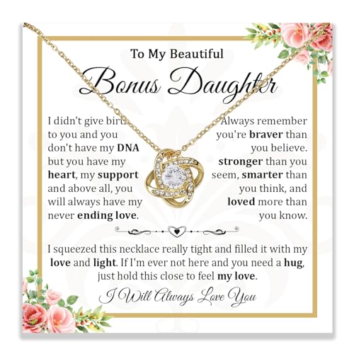 Bonus Daughter Gifts, Bonus Daughters Necklace From Stepdad, Step Daughter Gift From Stepmom, Christmas Gifts For Step Daughters, Stepdaughter Necklace From Stepmom, Gift For Stepdaughter2