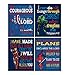 Superhero Christian Bible Verses Nursery Set of 4 Unframed Prints Captain America, Hulk, Ironman and Spiderman