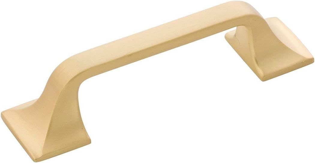 Hickory Hardware 10 Pack Solid Core Kitchen Cabinet Pulls, Luxury Cabinet Handles, Hardware for Doors & Dresser Drawers, 3 Inch Hole Center, Brushed Golden Brass, Forge Collection 3 Inch Center to Center Brushed Golden Brass 10