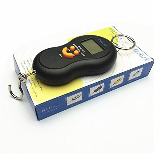 Image of Easelife Pocket Electronic Weighing Scale, Digital 50Kg Weighing Scale Heavy Duty Portable, Metal Hook Type Luggage Scale(A04)