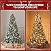Yaheetech 6ft Pre-lit Christmas Tree, Snow Flocked Artificial Christmas Tree with 64 Snow Pinecones & 920 PVC Branch Tips & 250 Warm White Lights, White & Green