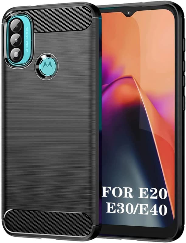 Dashmesh Shopping Shockproof Back Case Cover for Moto E40 (Carbon Fiber Brushed | Rubber | Black) (B0BQ4F48LM) Amazon Price History, Amazon Price Tracker