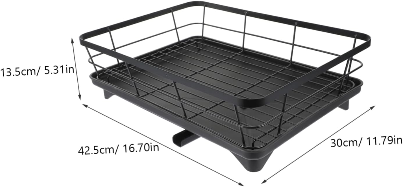 Kitchen Rack for Dish Drying Storage Silverware Holder Multifunctional Bowl Cup Organizer Rustproof