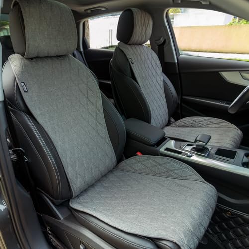 Image of Leader Accessories 2pcs Sideless Front Seat Covers for All Seasons, Grey