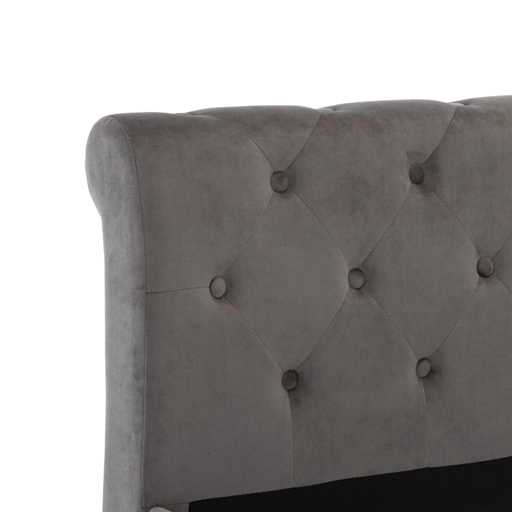 Velluto grigio premium trasformabile divano letto angolare 200x200 cm