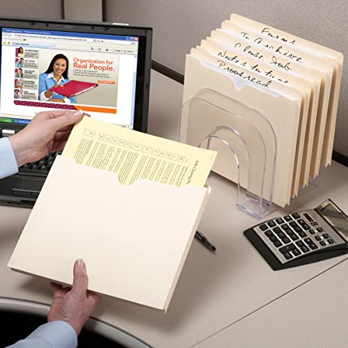 Smead File Jacket, Reinforced Straight-Cut Tab, 1" Expansion, Letter Size, Manila, 50 Per Box (75520) #TOP3