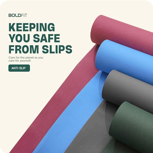 Boldfit Yoga Mats for Women Yoga Mat for Men Exercise Mat for Home Workout Anti Slip 4mm Exercise Mat for Kids Fitness Mats for Warmup Training Fitness Mat - 4mm 8 51YcvDLzZNL