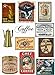 Assorted Vintage Ephemera Coffee Label Images #1 on Collage Sheet for Photo Art, Scrapbooking, Collage, Decoupage