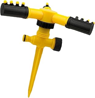 5 aspersor jardim, aspersor grama giratório 360 graus - Irrigação grama plug-in para mangueiras, áreas grandes e pequenas, Irrigação mangueira resistente
