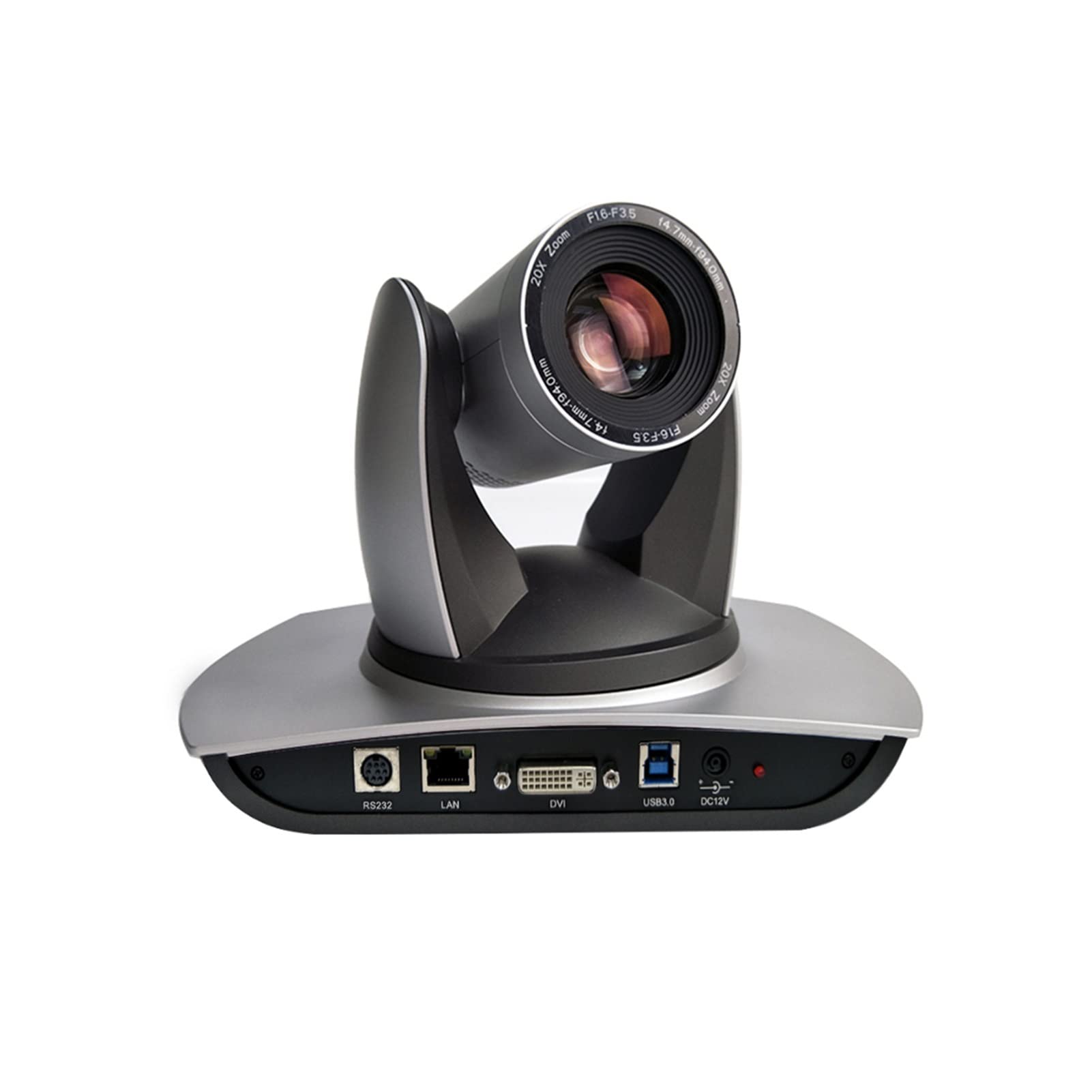 Cámara de videoconferencia 2MP Transmisión y Conferencia PTZ Cámara 20x Zoom óptico, 1080P 60FPS, USB 3.0, DVI, IP Transmisión, 54.7 Grado Fov para Salas de reuniones Grandes