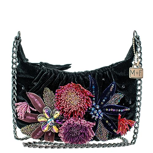 Mary Frances Spark Embellished Mini Crossbody Handbag, Black