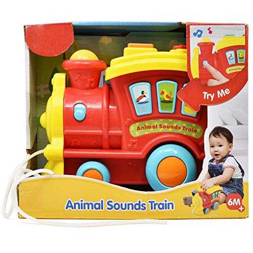 Push and Pull Music Toy for Toddlers and Baby, Interactive Learning Sing Along Train, Animal and Number Count Activity Truck