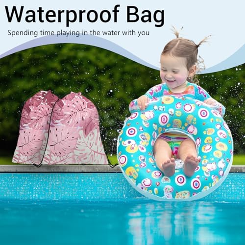 Image of Palm Leaves Gymnastics Grip Bags Pink Lightweight Athlete String Bag for Women Outdoor Grips