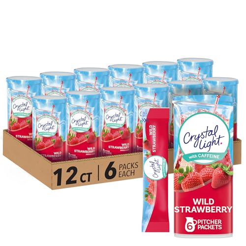Crystal Light Sugar-Free Energy Wild Strawberry Low-Calorie Powdered Drink Mix