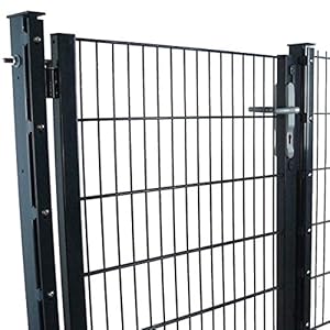 Feuer-Zaun Doppelstabmattenzaun mit Gartentor 1,43m