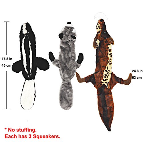Jalousie 5 Pack Dog Squeaky Toys Three No Stuffing Toy And Two Plush With Stuffing For Small Medium Large Dog Pets (5 Pack) #TOP1