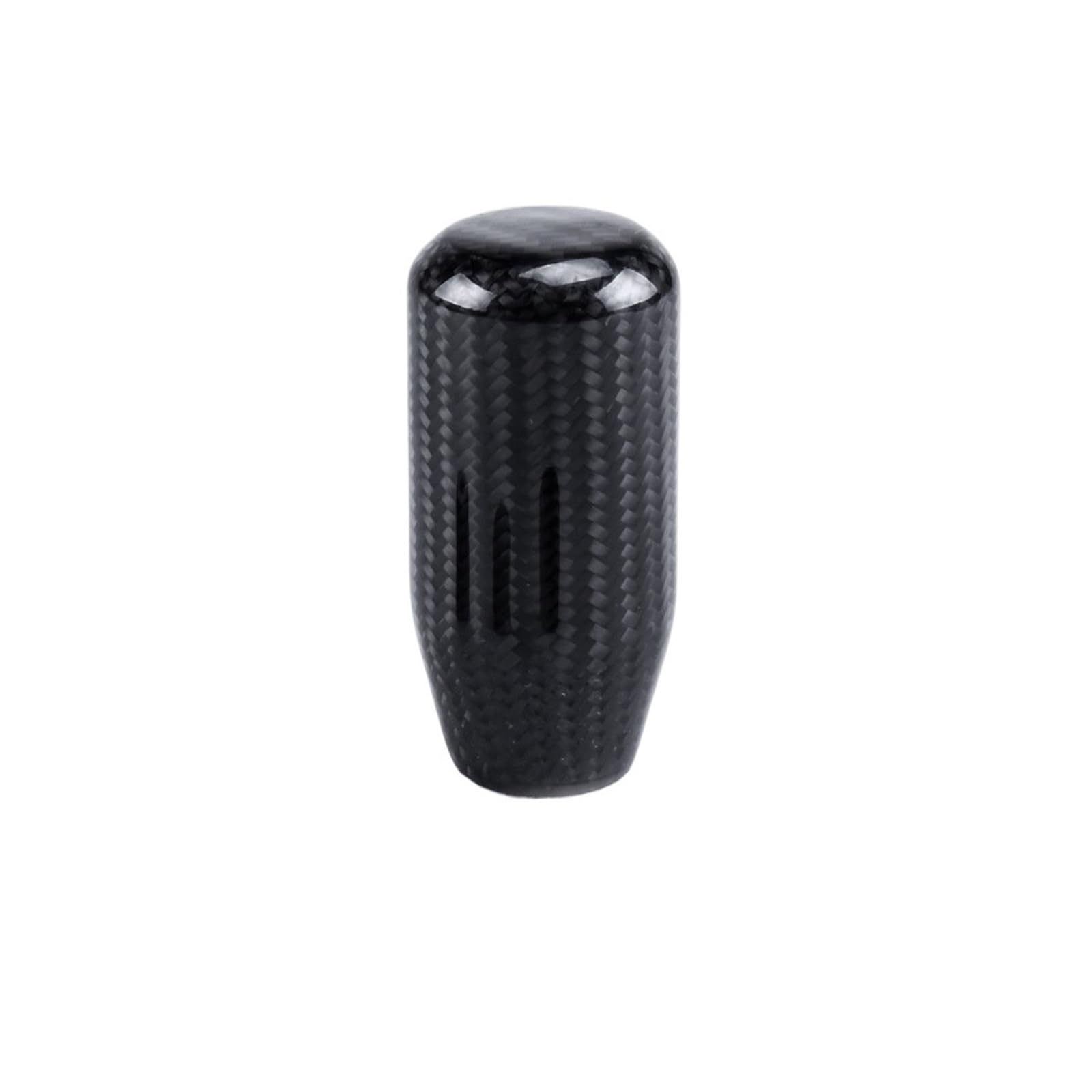 Shift Gear Knob Cover Racing Real Carbon Fiber Gear Shift Knob Manual Transmission Round Ball Shape Handle For 8mm 10mm 12mm(A black 7.4cm)