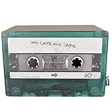 District 70 Mixtape Cardboard Cat Scratcher, Large (54 x 31 x 35 cm), Emerald
