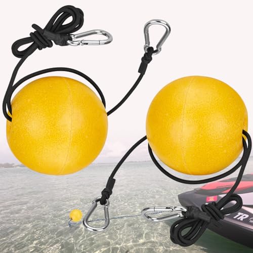 MOPHOEXII Anchor Buoy Float 2 or 4pcs Pool Float Anchor Marker Buoy High Visibility Buoy Float with 51 Bungee Cord & Clip for Pools Water Ski Ropes Anchor Lines