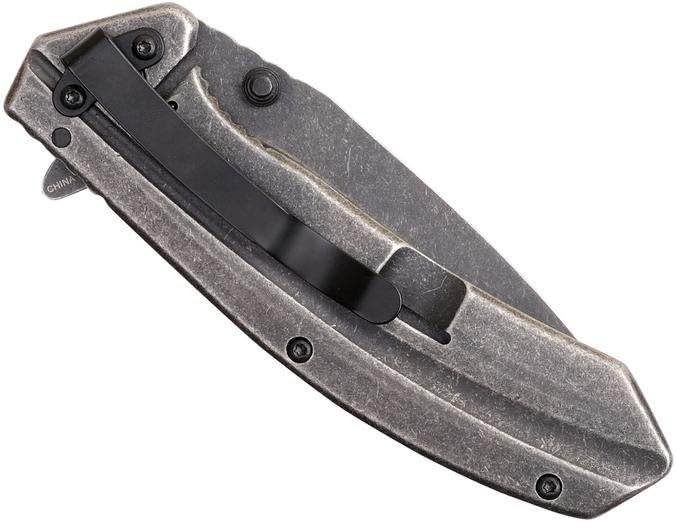 Kershaw Filter (1306BW) Folding Pocket Knife with 3.2-Inch BlackWashed High-Performance Steel Blade, Stainless Steel Handle, Deep-Carry Pocketclip, Frame Lock and SpeedSafe Assisted Opening; 5 OZ. : Tools & Home Improvement