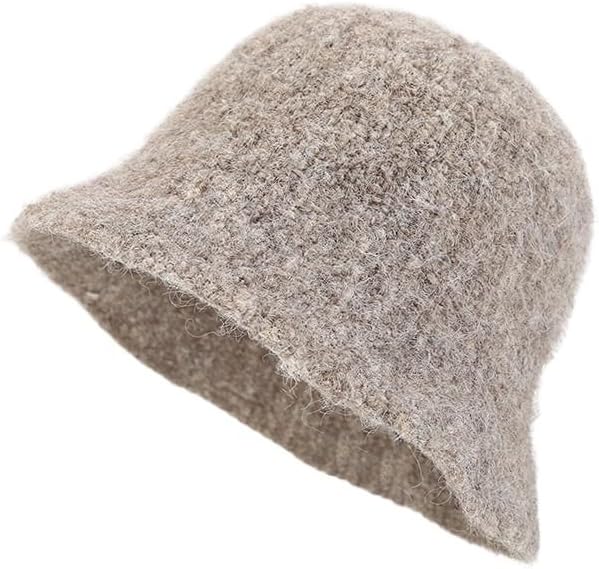 Outdoor Retro Lambskin Fisherman Hat Japanese Basin Hat Bucket Hat for Travel Camping