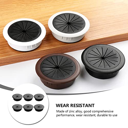 Angoily organizador de cables para escritorio, 6 piezas, cubierta para orificio de cables desmontable miniatura 4