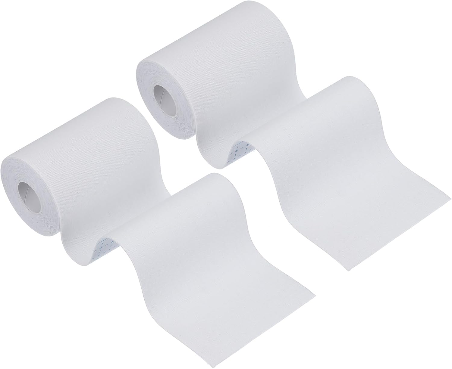 PATIKIL 16.4Ft x 4 Inch Kinesiology Tape, 2 Rolls Adhesive Cotton Sports Muscle Support Tapes Waterproof Elastic Tape for Knee Ankle Wrist Shoulder, White