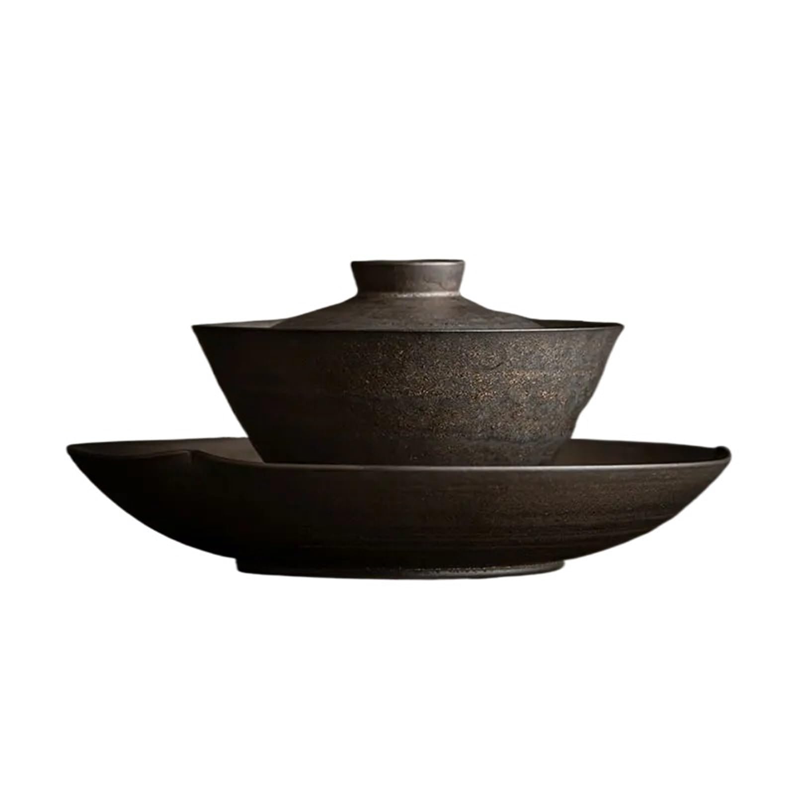 Filiżanka do herbaty, chińskie filiżanki do herbaty, 140 ml, ręcznie robiona, żelazna, glazurowana, gruba ceramika, waza do herbaty, pokrywa do zaparzacza do herbaty, chiński zestaw do herbaty