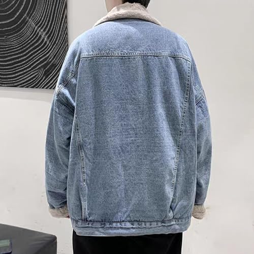 Chaqueta de hombre estilo sherpa denim con forro térmico miniatura 5