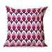 Gamoii - Fundas de cojín de lino con diseño de la India de Egipto, color rosa, 45 x 45 cm