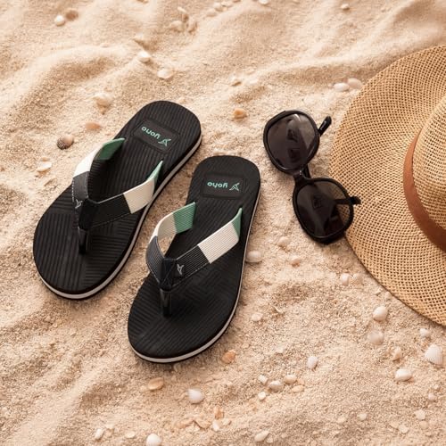 Image of YOHO Women Black soft slippers | Comfortable and Stylish flip flop | Chappal for Woman in exciting colors | Daily Use | Lightweight | Anti Skid Monsoon Chappal | Bubbles