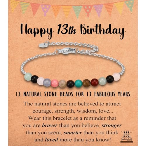 Leyung 13 Year Old Girl Birthday Gifts, Happy 13th Birthday Bracelet Gifts for 13 Year Old Girl, Jewlry Gifts for Girls Age 13 Daughter Granddaughter Niece