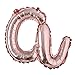 18 inch Rose Gold Happy Birthday Letter Balloons Lowercase Letters Handwriting Style Letters Ballons Birthday Party Decoration (18 inch Rose Gold a)
