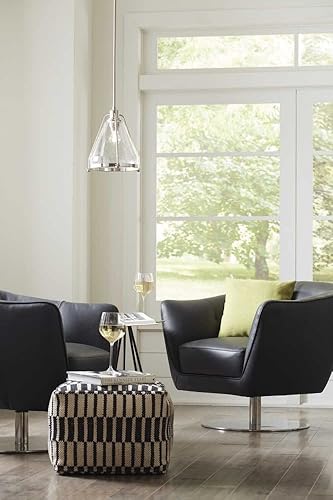 Miniatura 7 de Progress Lighting Range Collection - Lámpara colgante costera de cristal transparente con semillas de níquel pulido, 13.00x13.00x13.00 pulgadas