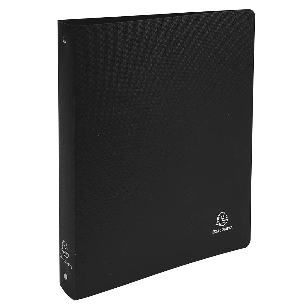 Exacompta - réf. 512801E - Carton de 20 classeurs semi-rigides OPAK – 4 anneaux ronds 30 mm – Dos 40 mm – Dimensions extérieures : 32 x 26,8 cm - Format à classer A4 Maxi – Coloris : noir