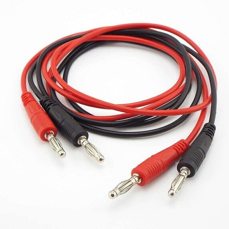 2Pair 4mm Banana Plug Male to Plug Dual end Test Lead Cable for Multimeter Test
