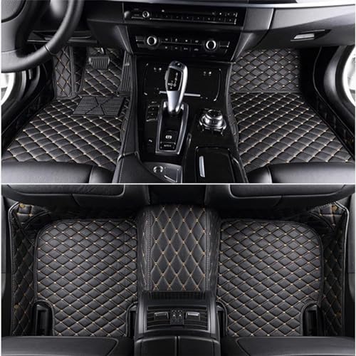 Tapis de sol Audi A6 Allroad 2012-2017 sur mesure : accessoires intérieurs noirs et rouges